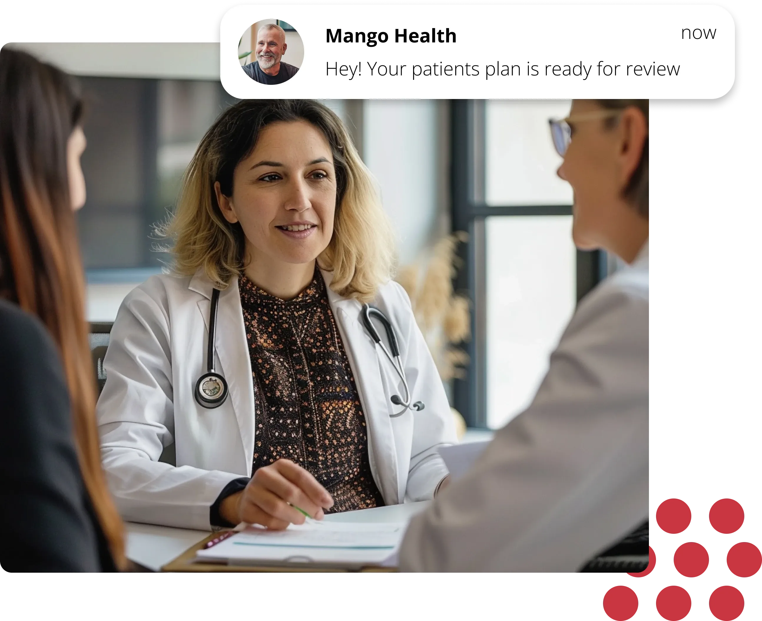 healthcare professionals talking