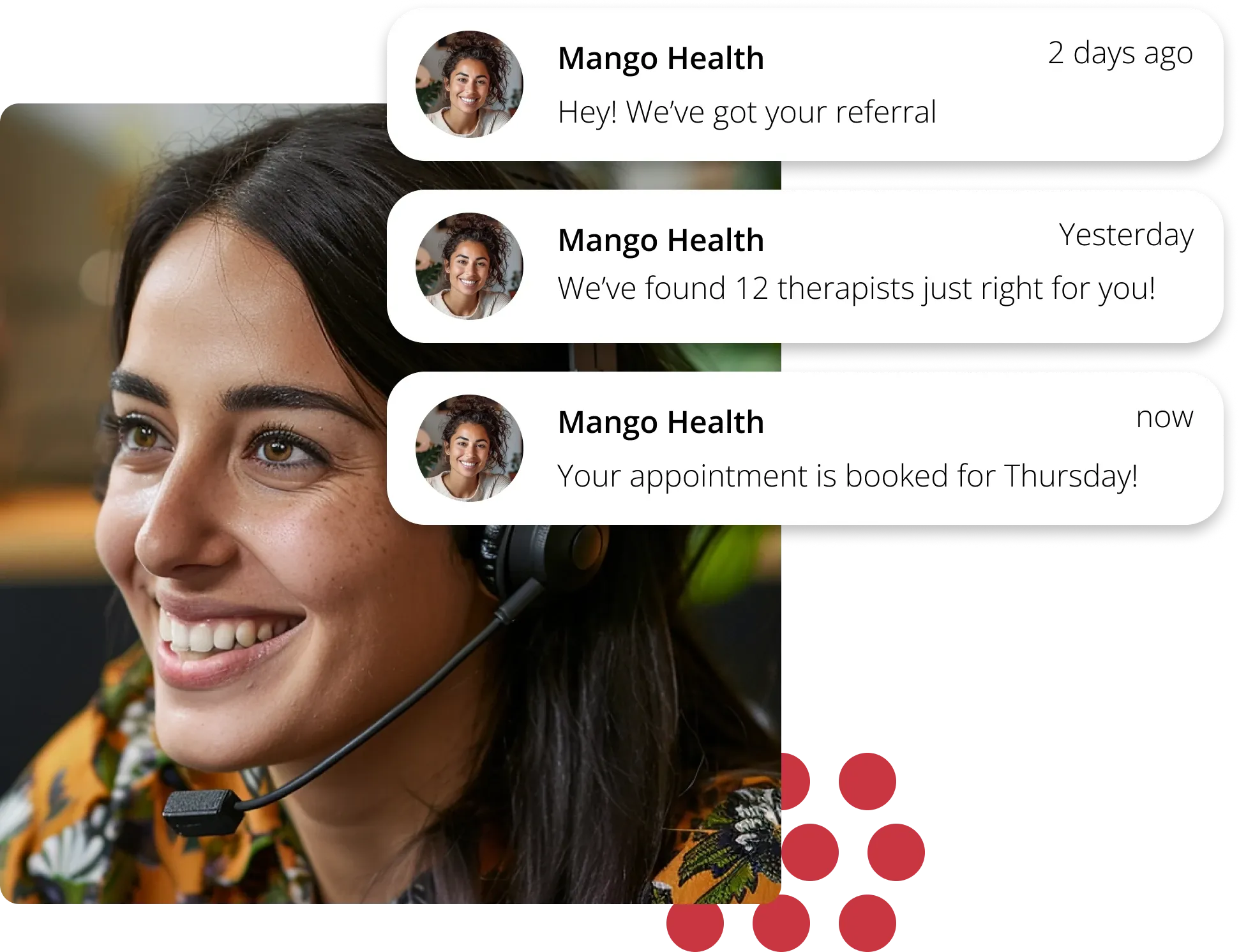 lady on customer support call