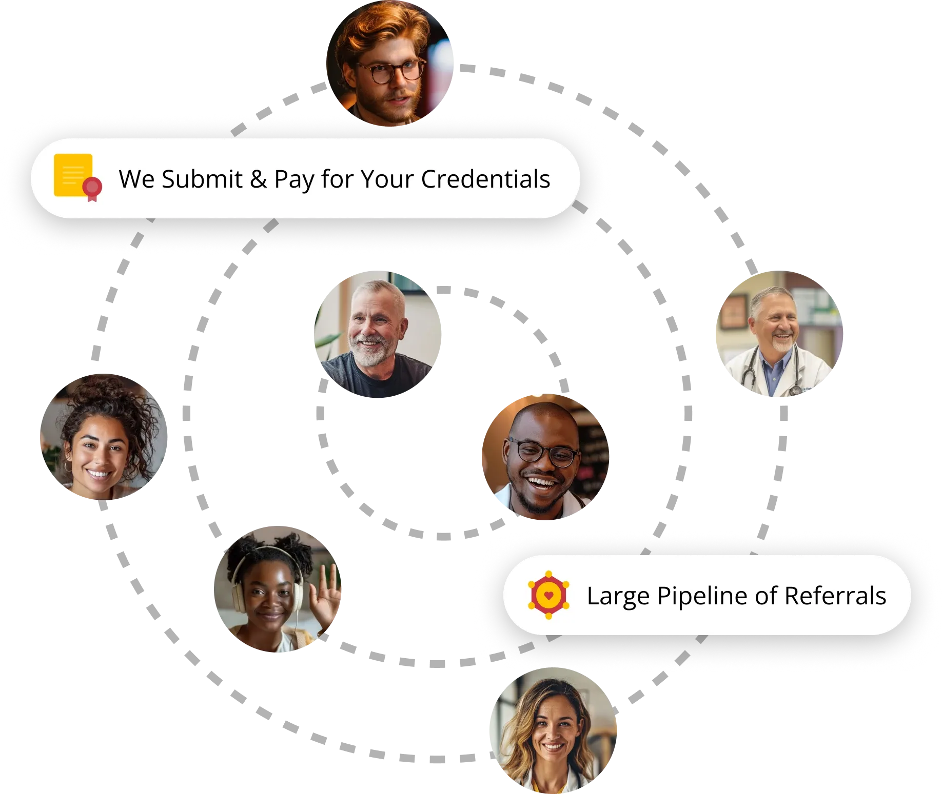 therapist and patient talking